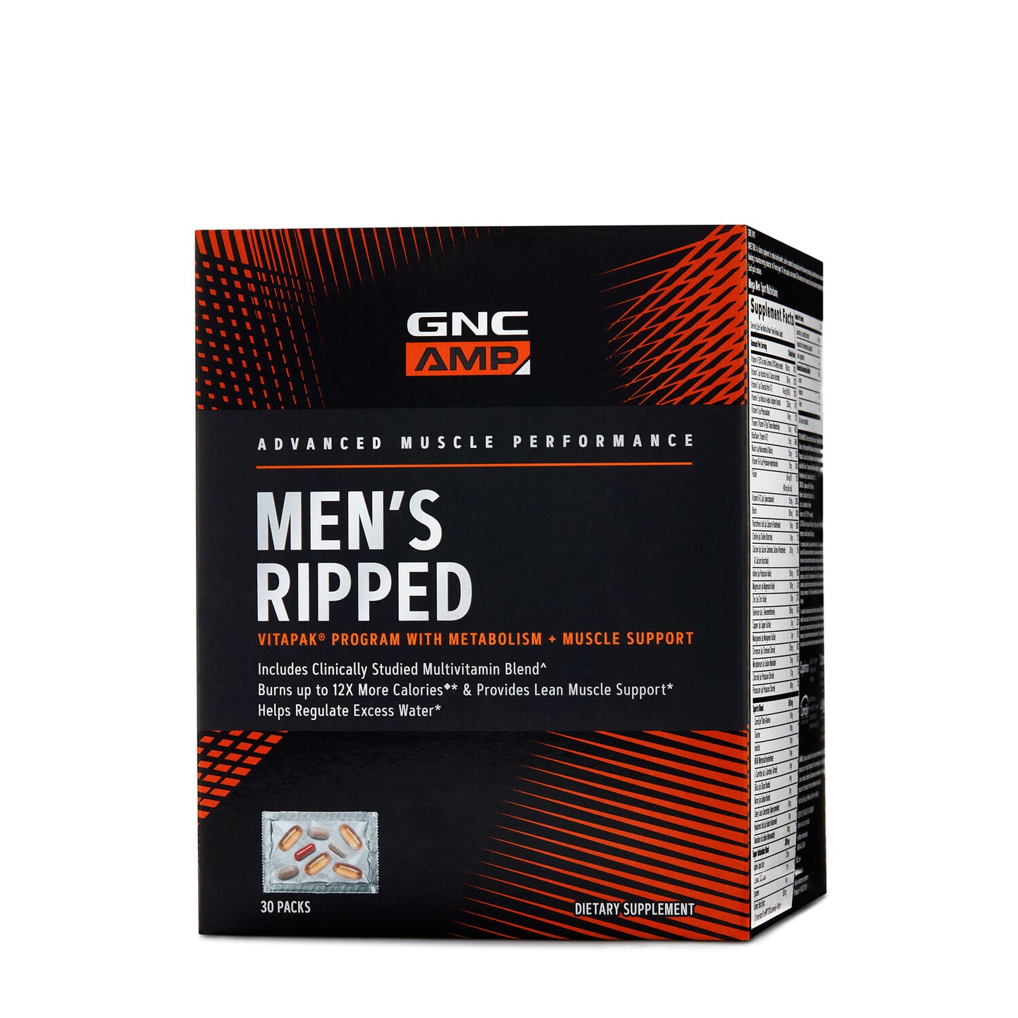 GNC AMP Men's Ripped Vitapak® Program With Metabolism + Muscle Support - 30 Vitapaks