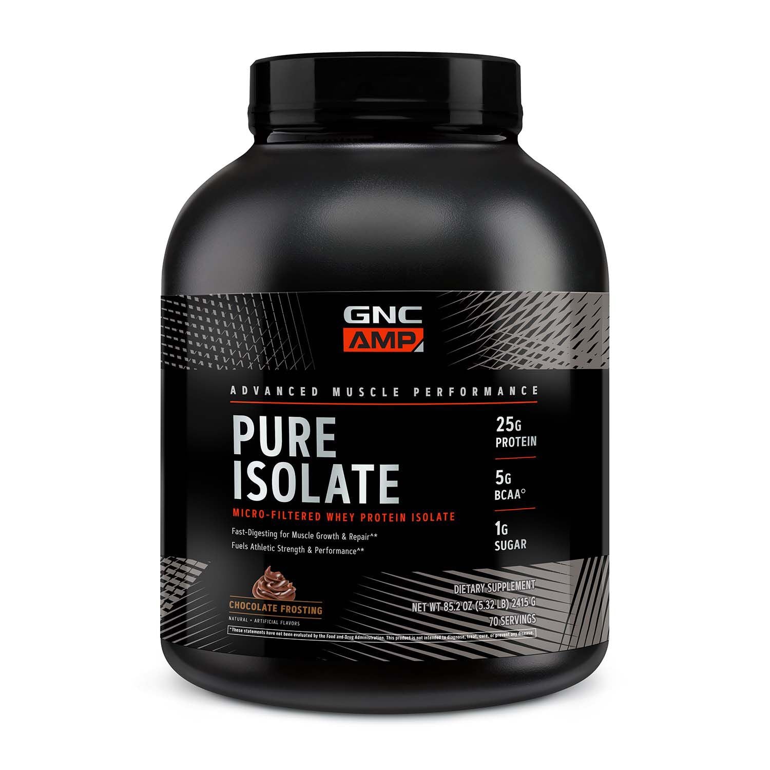 Pure Isolate Animation GNC AMP Pure Isolate Whey Protein 70 Servings – biohealthsupplements.com
